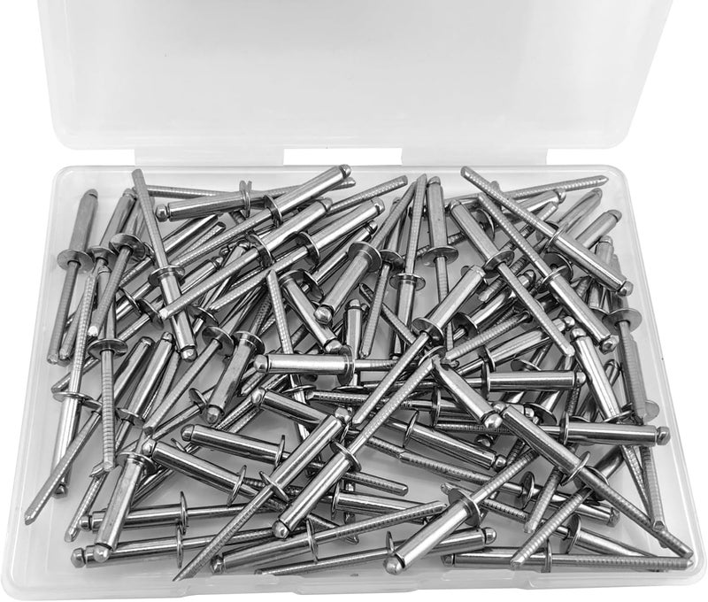 ALLCLEAN 75 Pcs 3/16"x3/4" Stainless Steel Blind Pro Rivets,4.8 x 20mm Pop Rivets,Stainless Steel Grip and Stainless Steel Mandrel - Image 5